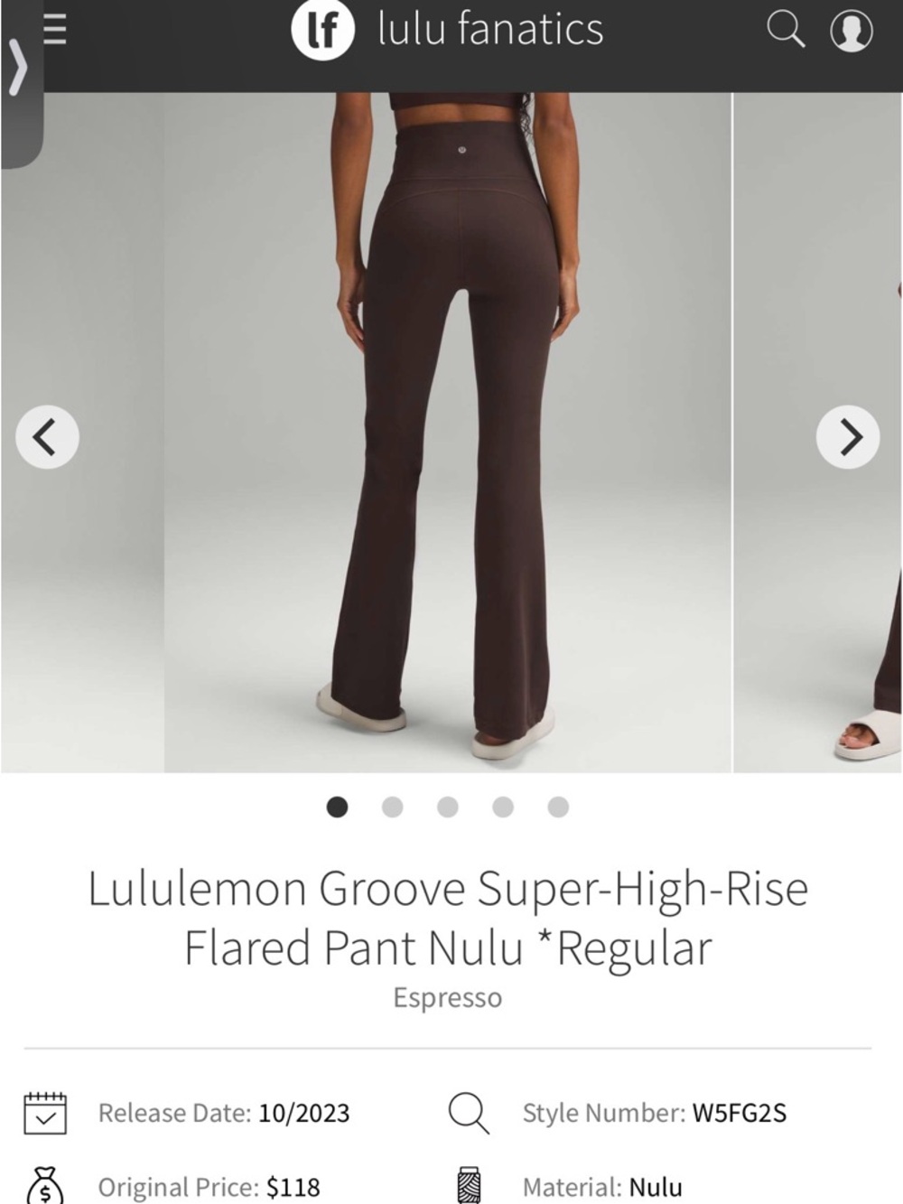 lululemon athletica Super-High-Rise Flared Nulu Pant — Espresso Brown